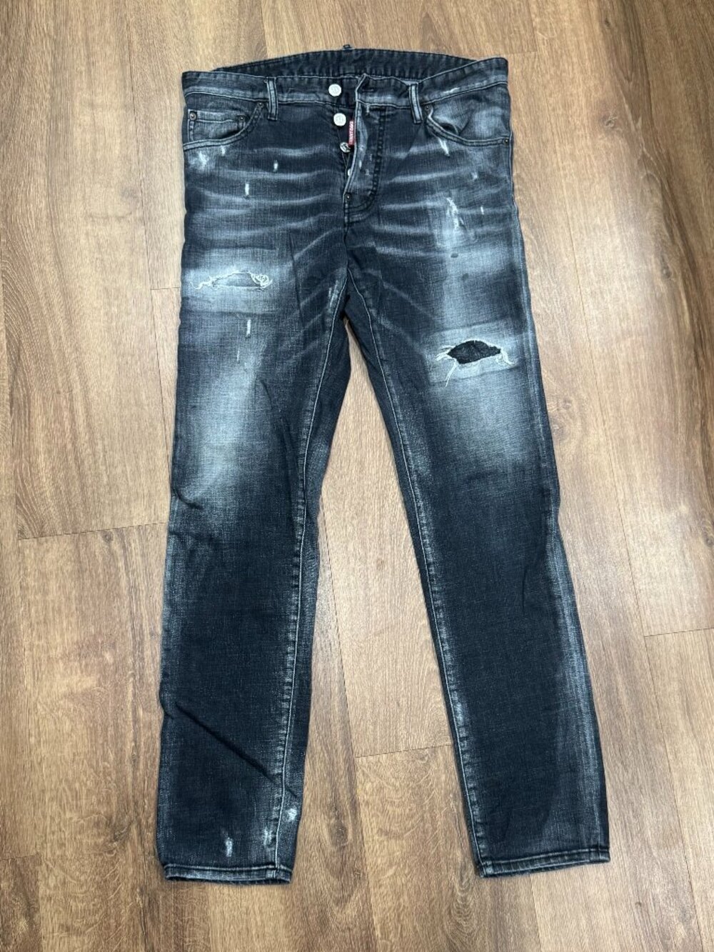 DSQUARED2 Cool Guy Jean S71LB0528 Distressed Black Size 50 Italy